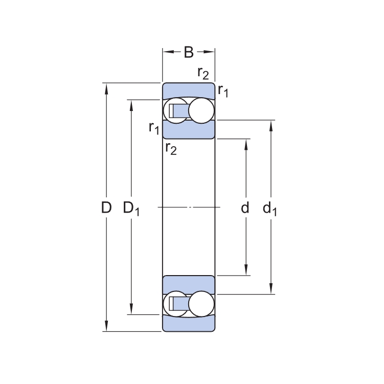 Aligning ball bearing