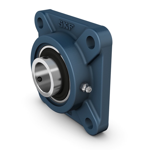 Square flange North American standard cast iron bearing housing ball bearing unit with locking screws